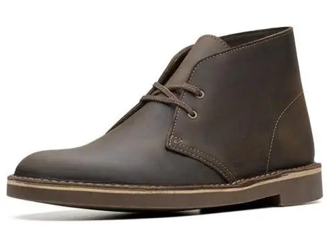 CLARKS Mens Bushacre Beeswax Leather Desert Chukka Boots, 46 ORIGINAL - ԱՄՆ-ից մատչելի գին