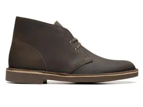 CLARKS Mens Bushacre Beeswax Leather Desert Chukka Boots, 46 ORIGINAL - ԱՄՆ-ից մատչելի գին