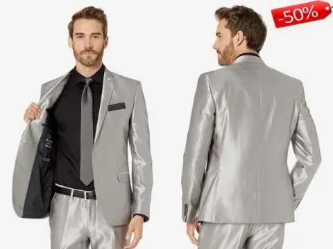 NICK GRAHAM Mens Suit, Silver, Կոստյում, Костюм, Size L, ORIGINAL - ԱՄՆ-ից մատչելի գին